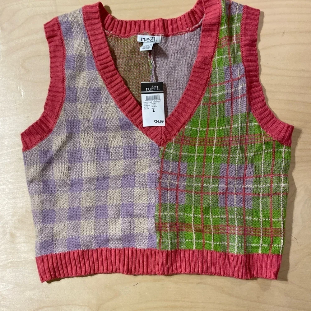 Rue 21 Sleeveless Sweater Vest Large (CM) - Picture 6 of 14